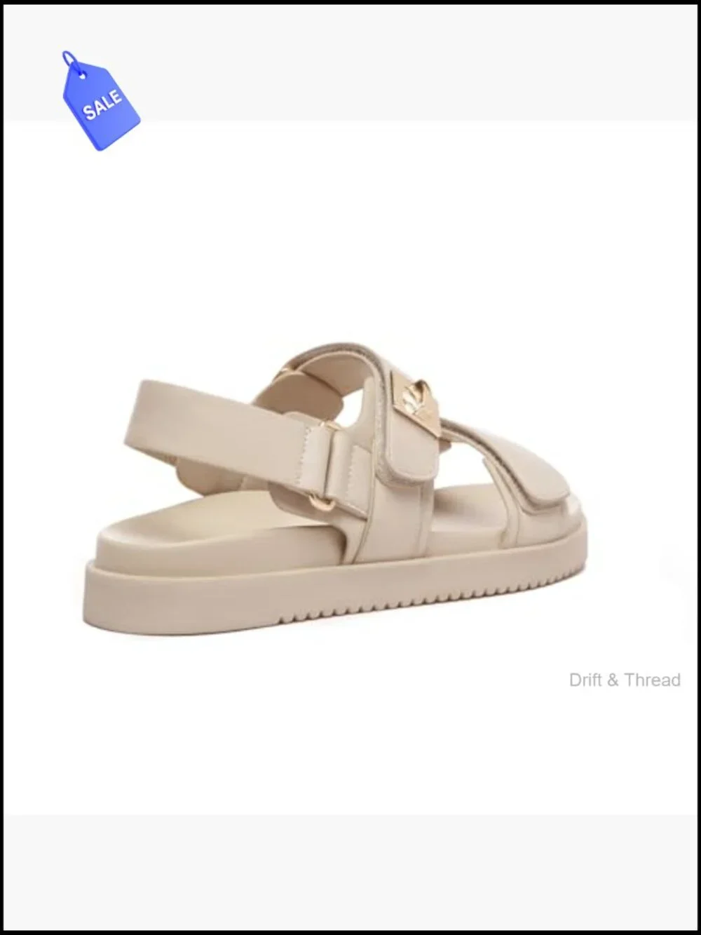 Women's Platform Sandals Adjustable Double Strap Slip On